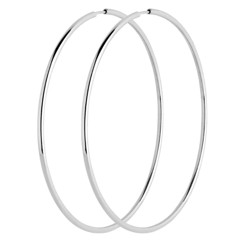 MARIA BLACK Seniorita 70mm 2.75" Oversize Hoop Earrings Sterling Silver